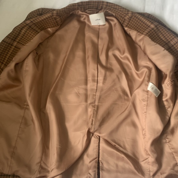 Wilfred oversized camel check notch collar 2 button men’s style blazer BWOT - Picture 11 of 11